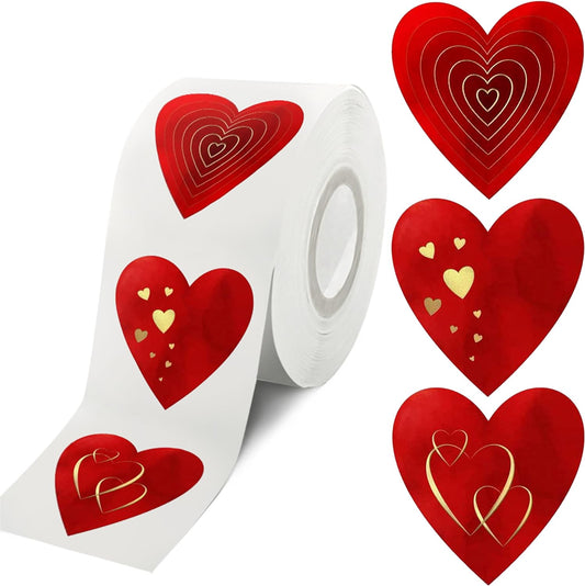 1.5" Valentine's Day Heart Stickers