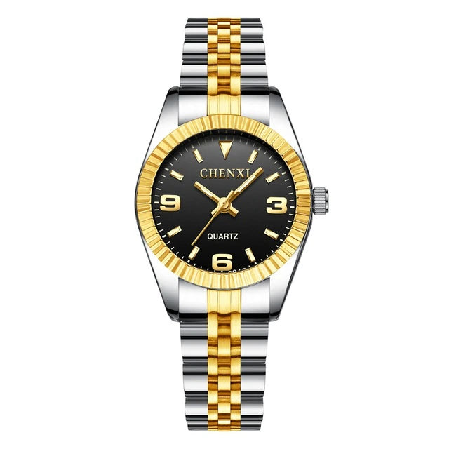 CHENXI Casual Golden Stainless Steel Watch for Women