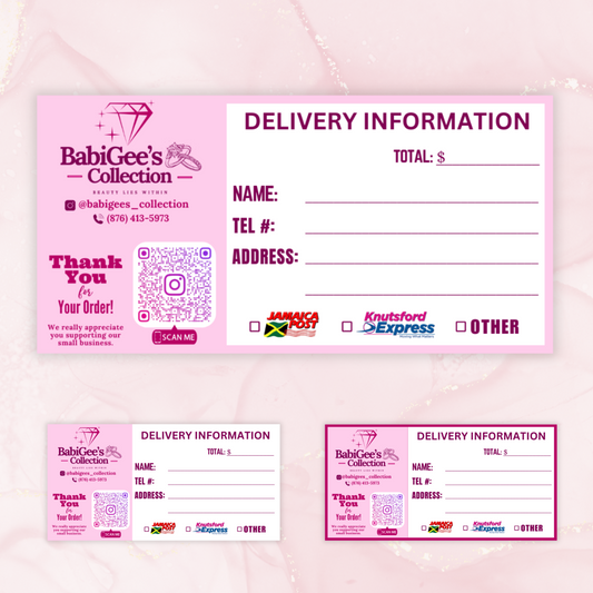 Customize Delivery Slip Stickers (Waterproof)