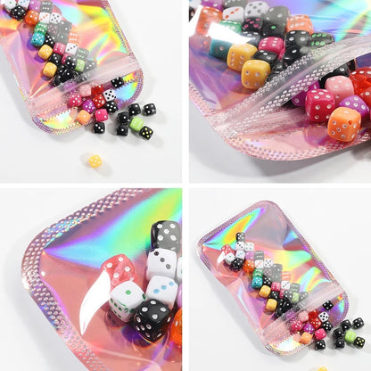 8.5x13cm Pink Holographic Pouches