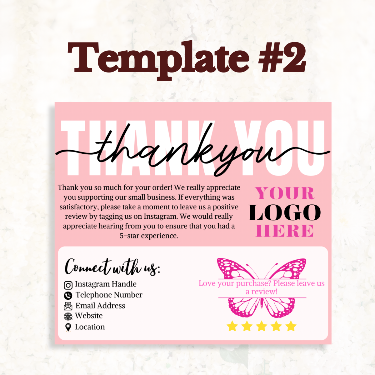 4x3.3 Customize Thank You Cards