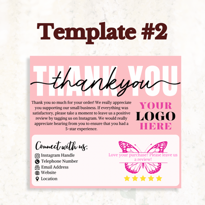 4x3.3 Customize Thank You Cards