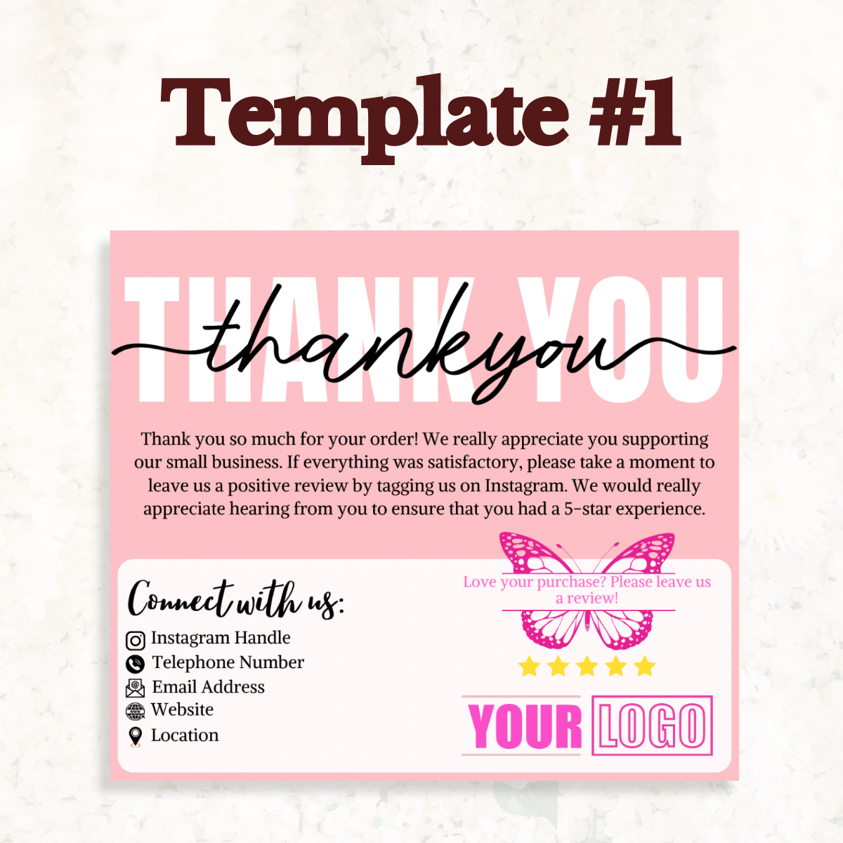 4x3.3 Customize Thank You Cards