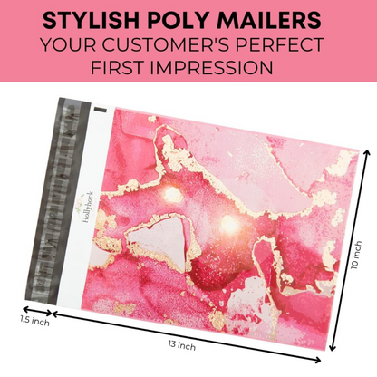 10x13 Pink Agate Poly Mailer Bags