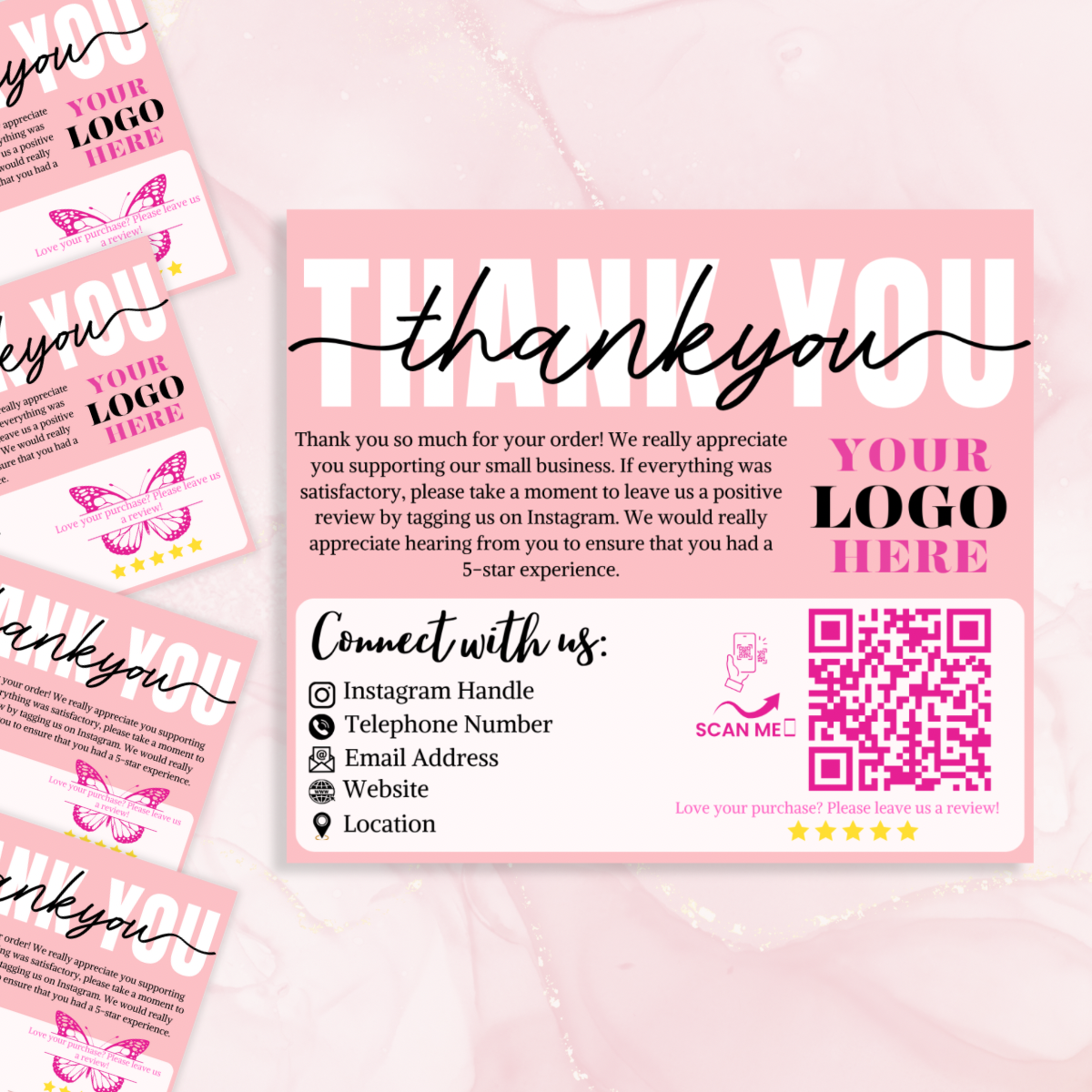 4x3.3 Customize Thank You Cards