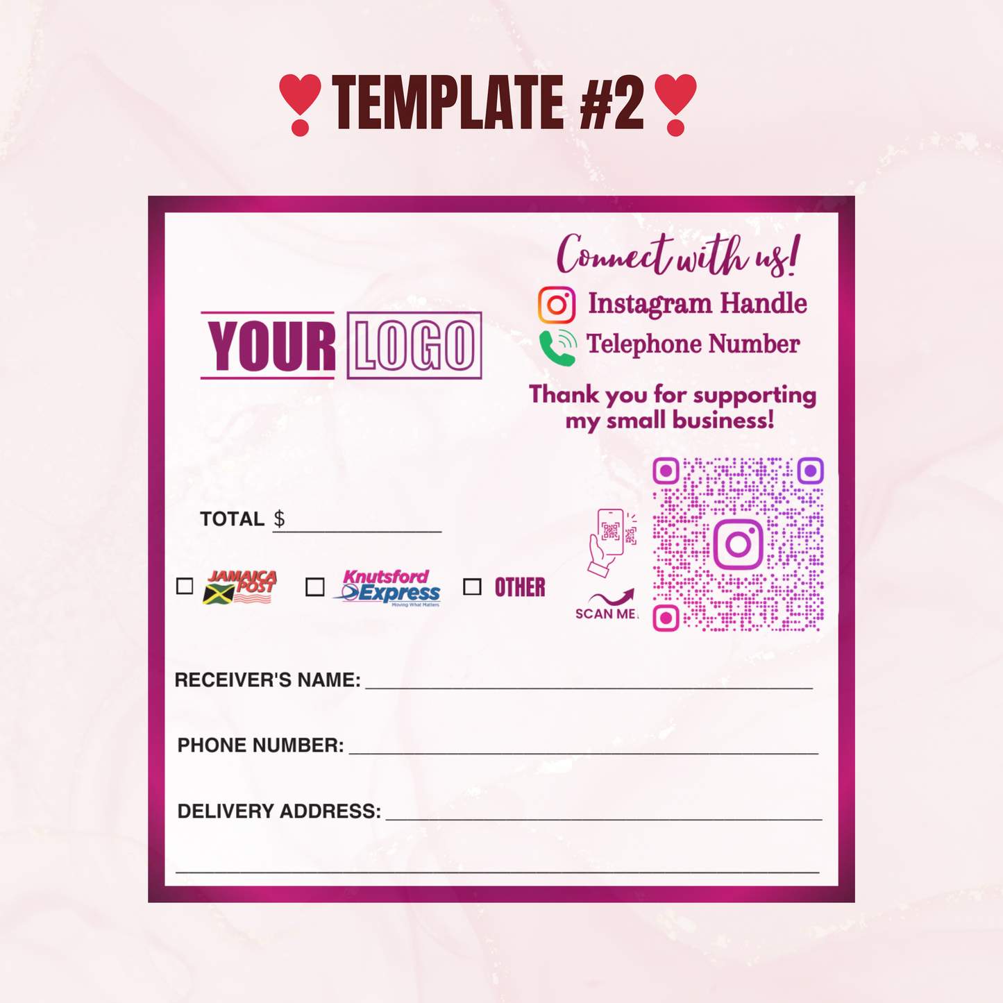 Customize Delivery Slip Stickers (Waterproof)