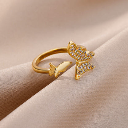 Cubic Zirconia Adjustable Chic Ring