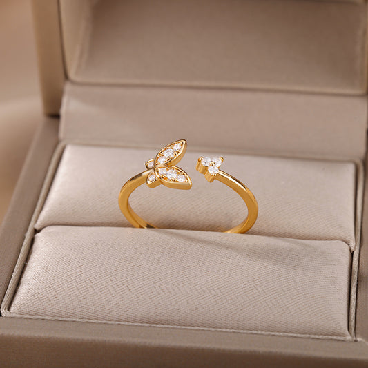 Cubic Zirconia Adjustable Chic Ring