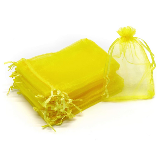 4x6 Yellow Organza Bags