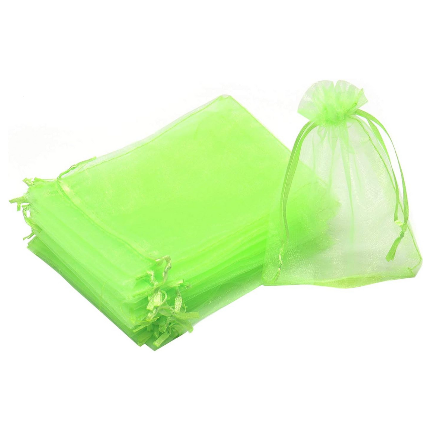 4x6 Lime Green Organza Bags