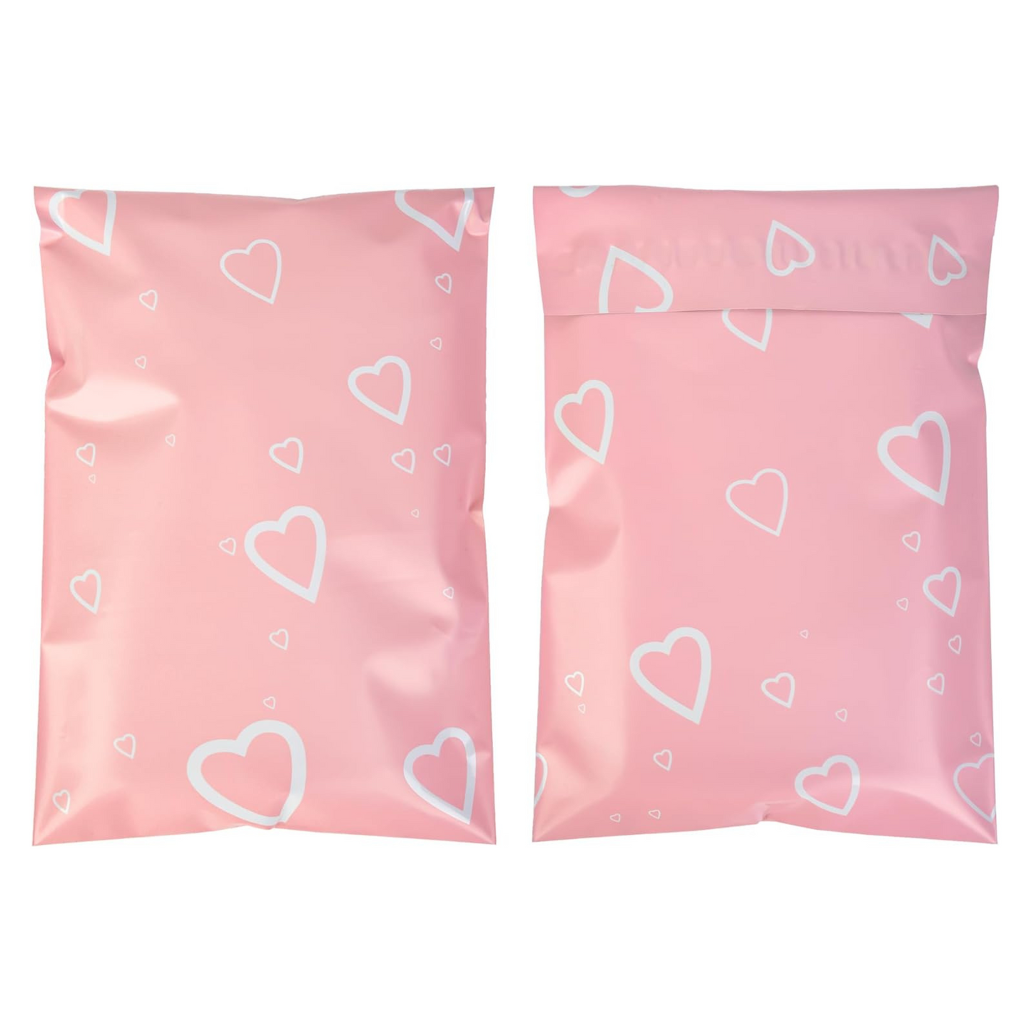 6x9 Pink Heart Poly Mailer Bags