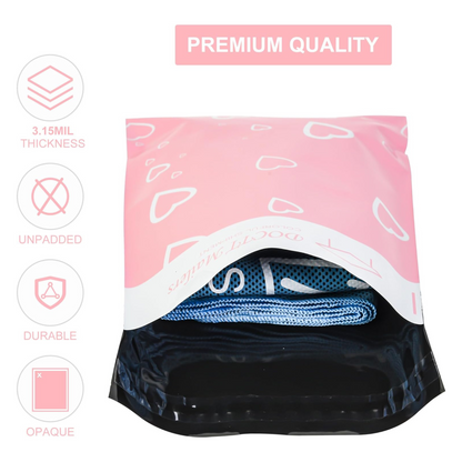 6x9 Pink Heart Poly Mailer Bags