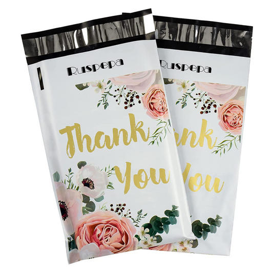 6x9 Thank You Flowers Poly Mailer Bags
