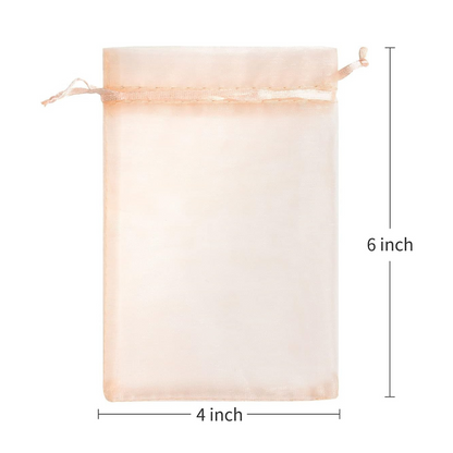 4x6 Champagne Organza Bags