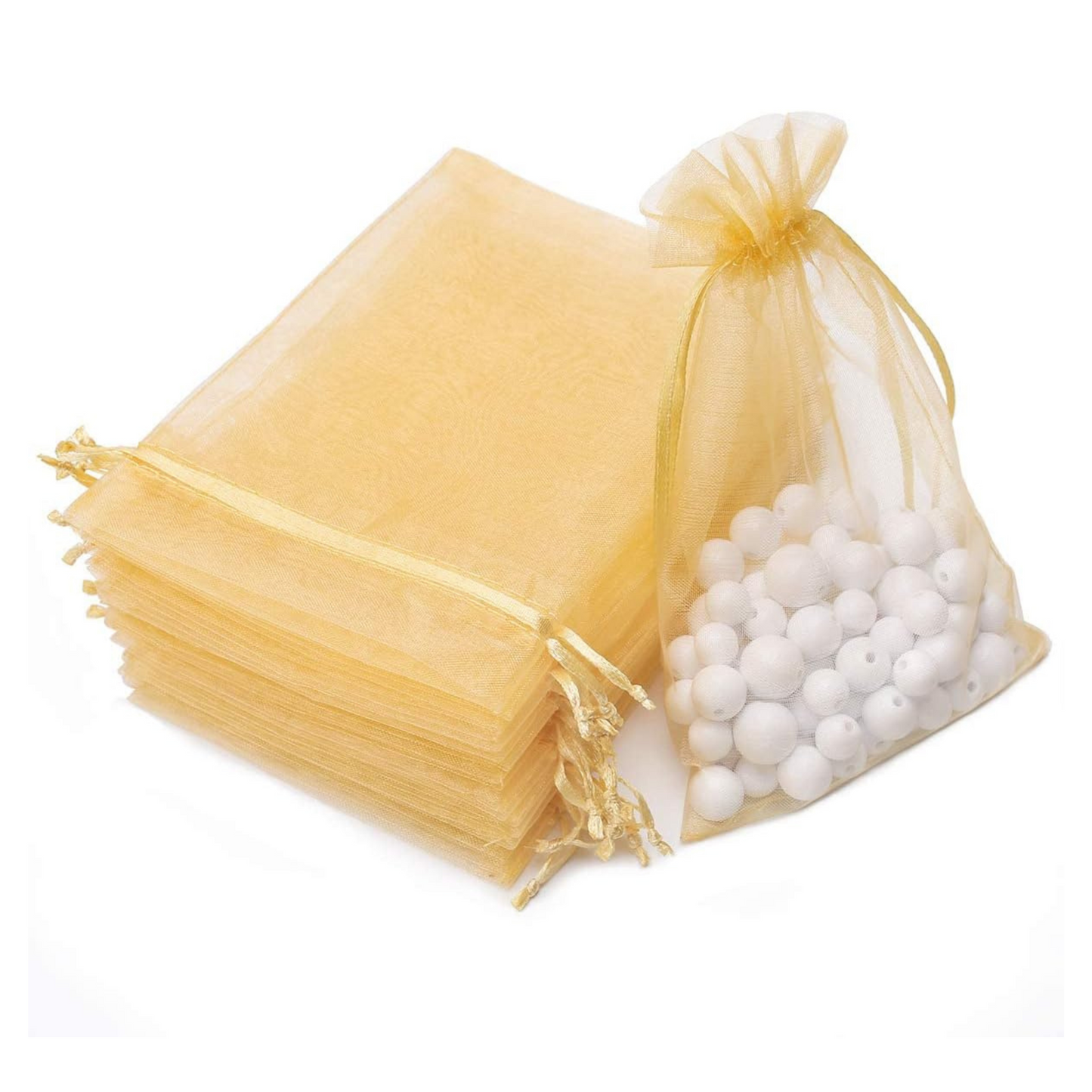 4x6 Golden Organza Bags