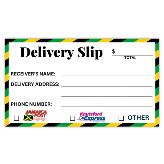 Jamaican Themed Delivery Slip Stickers