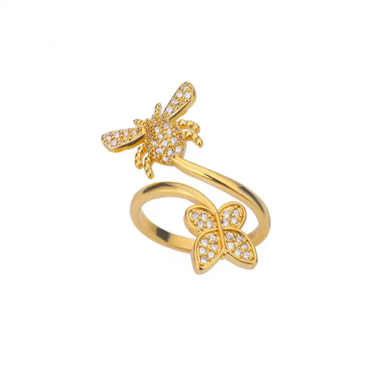 Cubic Zirconia Adjustable Chic Ring