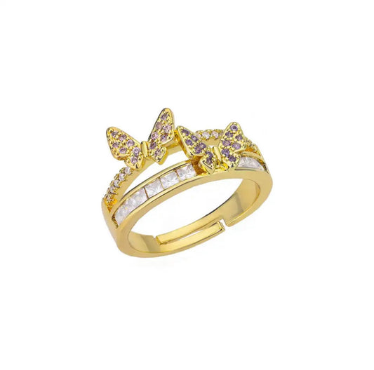 Cubic Zirconia Adjustable Chic Ring