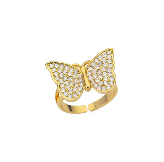 Cubic Zirconia Adjustable Chic Ring