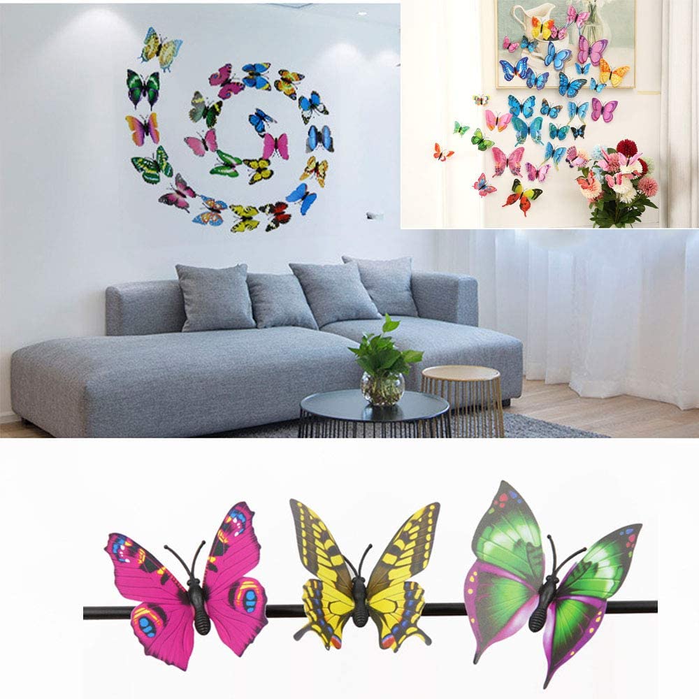 3D PVC Simulation Butterfly Wall Stickers