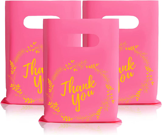 6x8 Pink Thank You Merchandise Bags