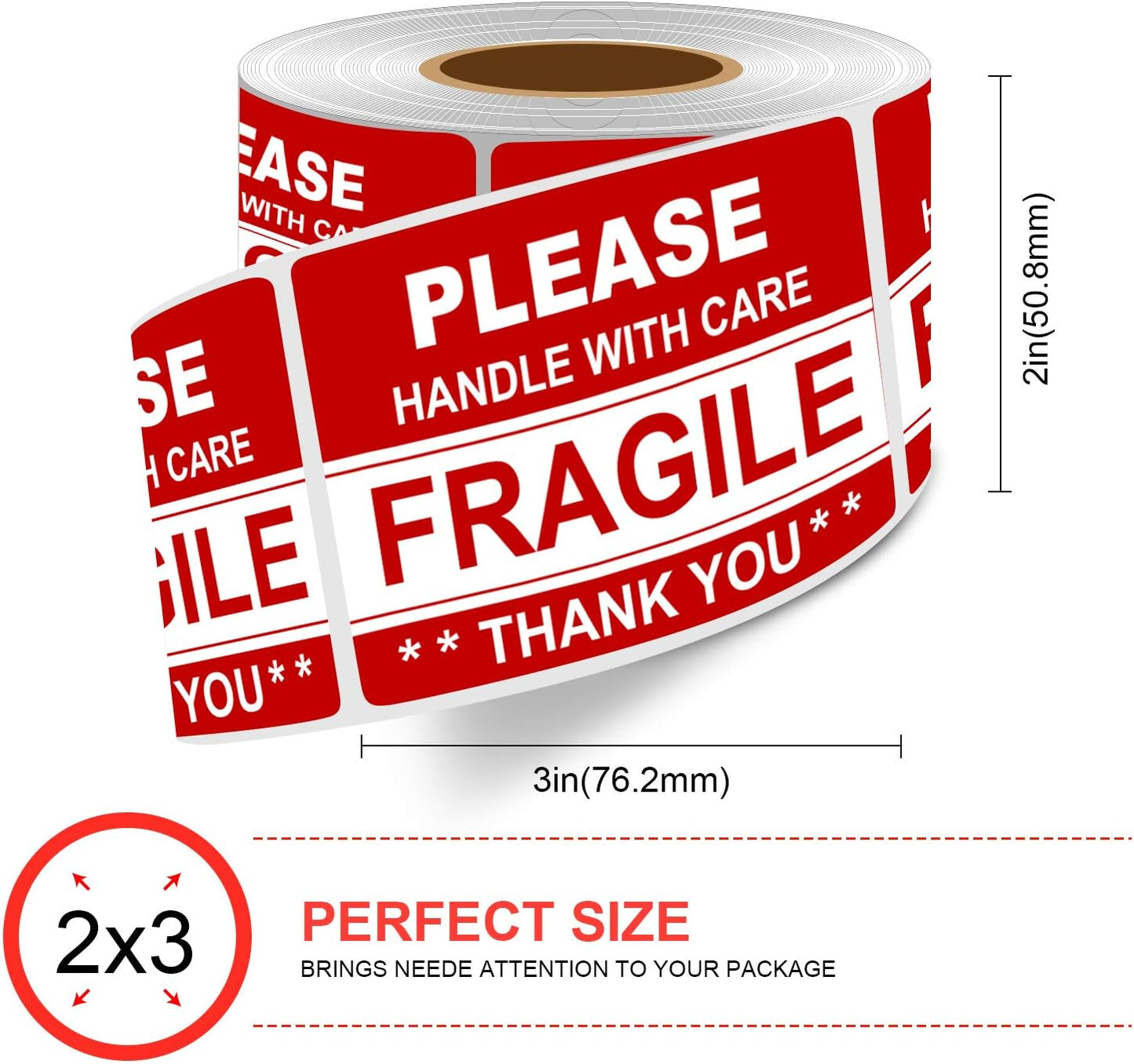 Fragile Stickers - 20pcs