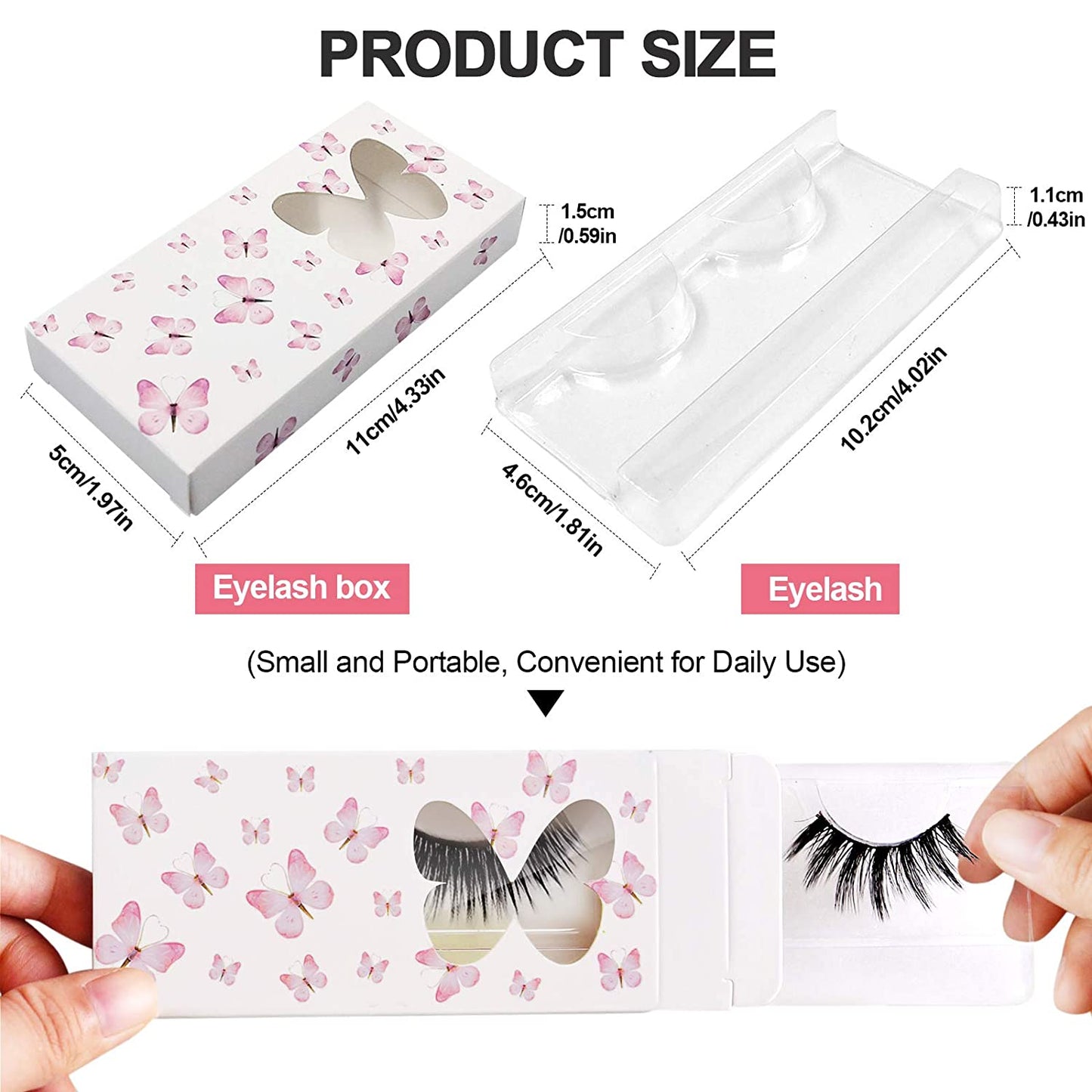 5pcs Eyelash Packaging Box with Tray - Type #2