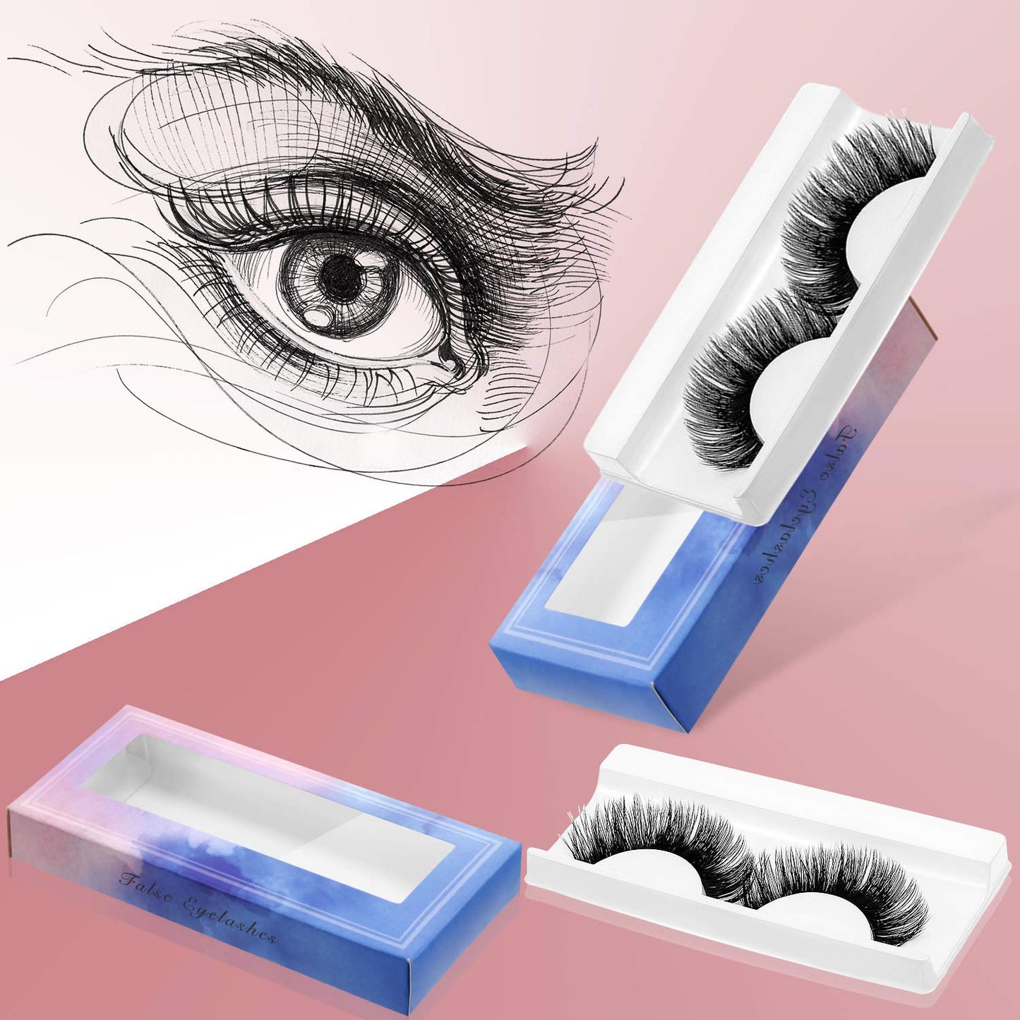 5pcs Eyelash Packaging Box with Tray - Type #4