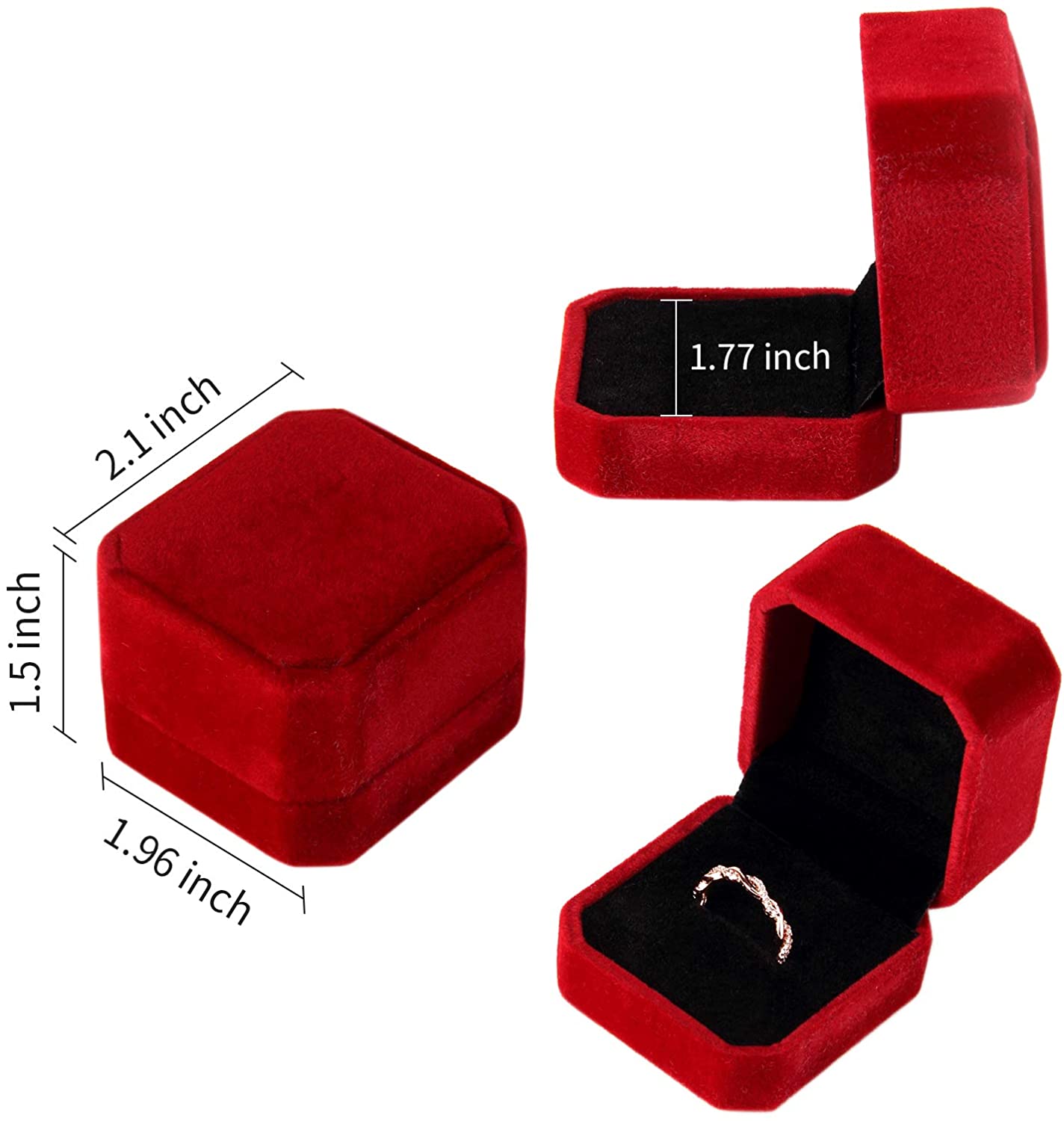 Velvet Jewelry Ring Box