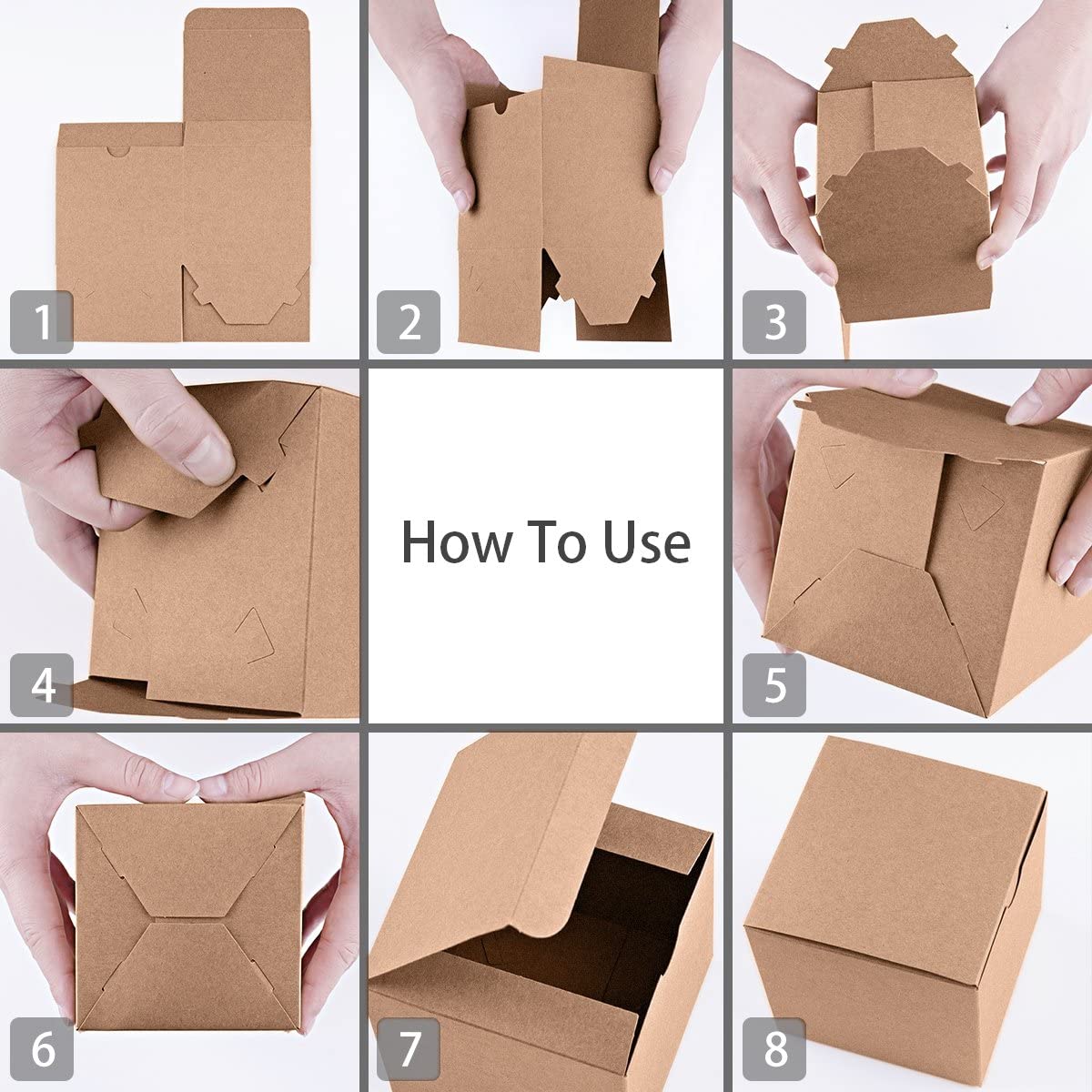 5pcs 3x3x3 Cardboard Gift Boxes with Lid