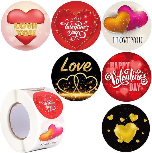 1.5" Valentine's Day Stickers