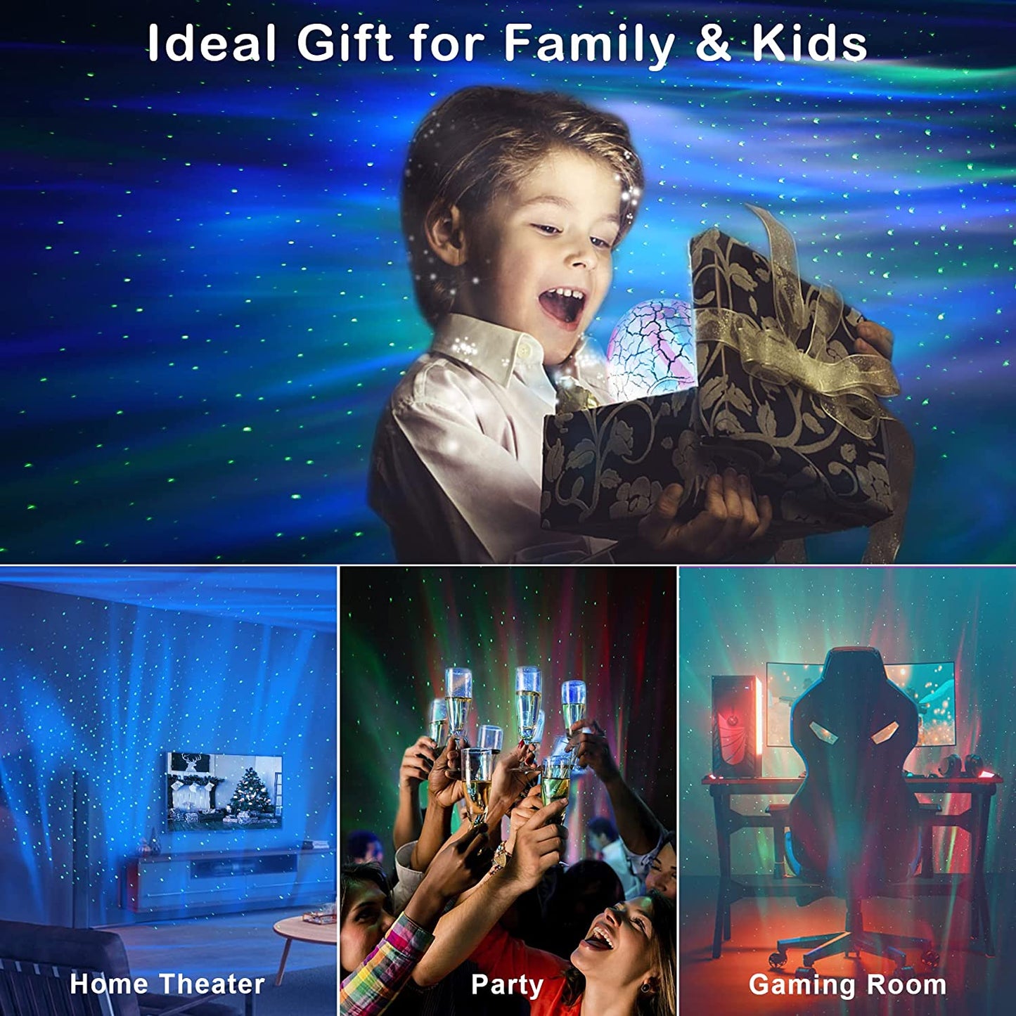 Dinosaur Egg Star Galaxy Projector & Bluetooth Speaker