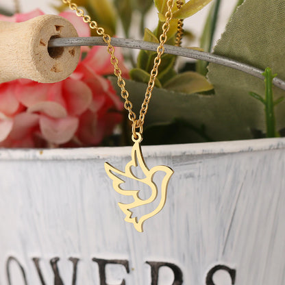 Peace Dove Stainless Steel Necklace