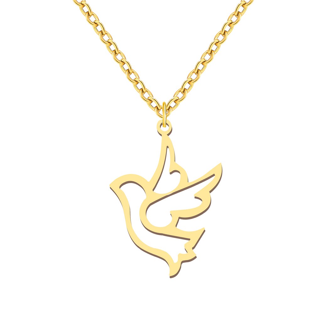 Peace Dove Stainless Steel Necklace