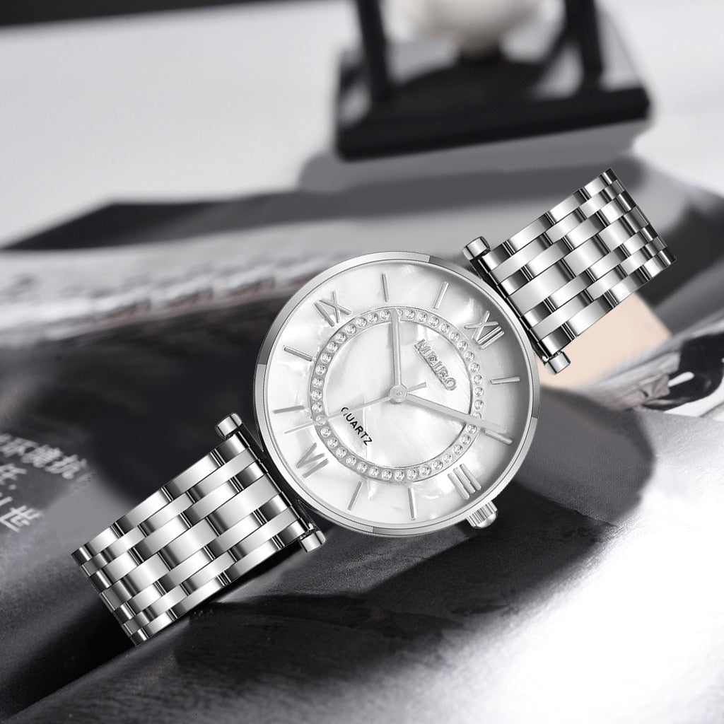 Vansvar Luxury Stainless Steel Watch for Women