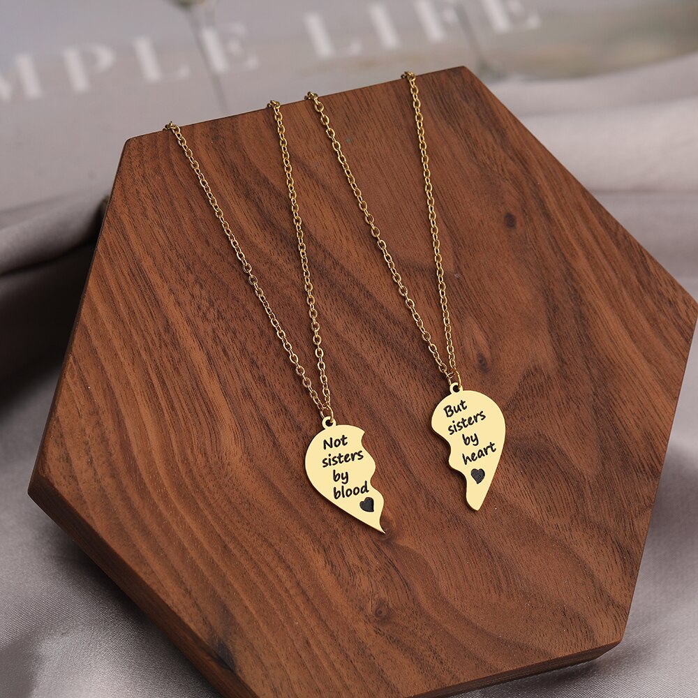 Sisters by Heart BFF Stainless Steel Necklace Set