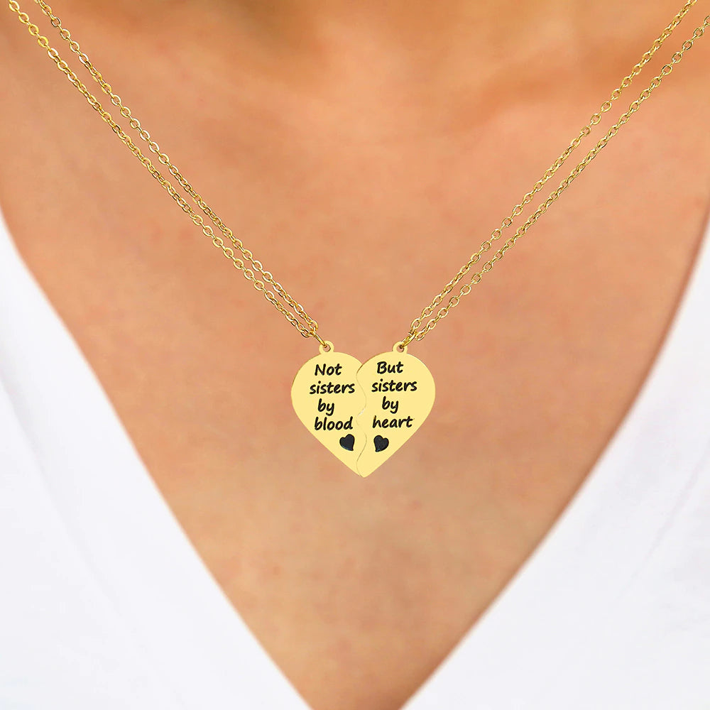 Sisters by Heart BFF Stainless Steel Necklace Set