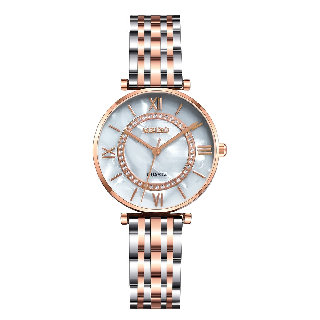 Vansvar Luxury Stainless Steel Watch for Women