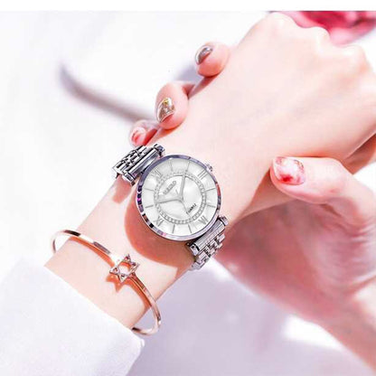 Vansvar Luxury Stainless Steel Watch for Women