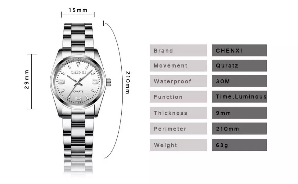 CHENXI High Quality Elegant Stainless Steel Watch for Women