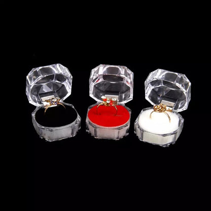 Transparent Crystal Ring Box