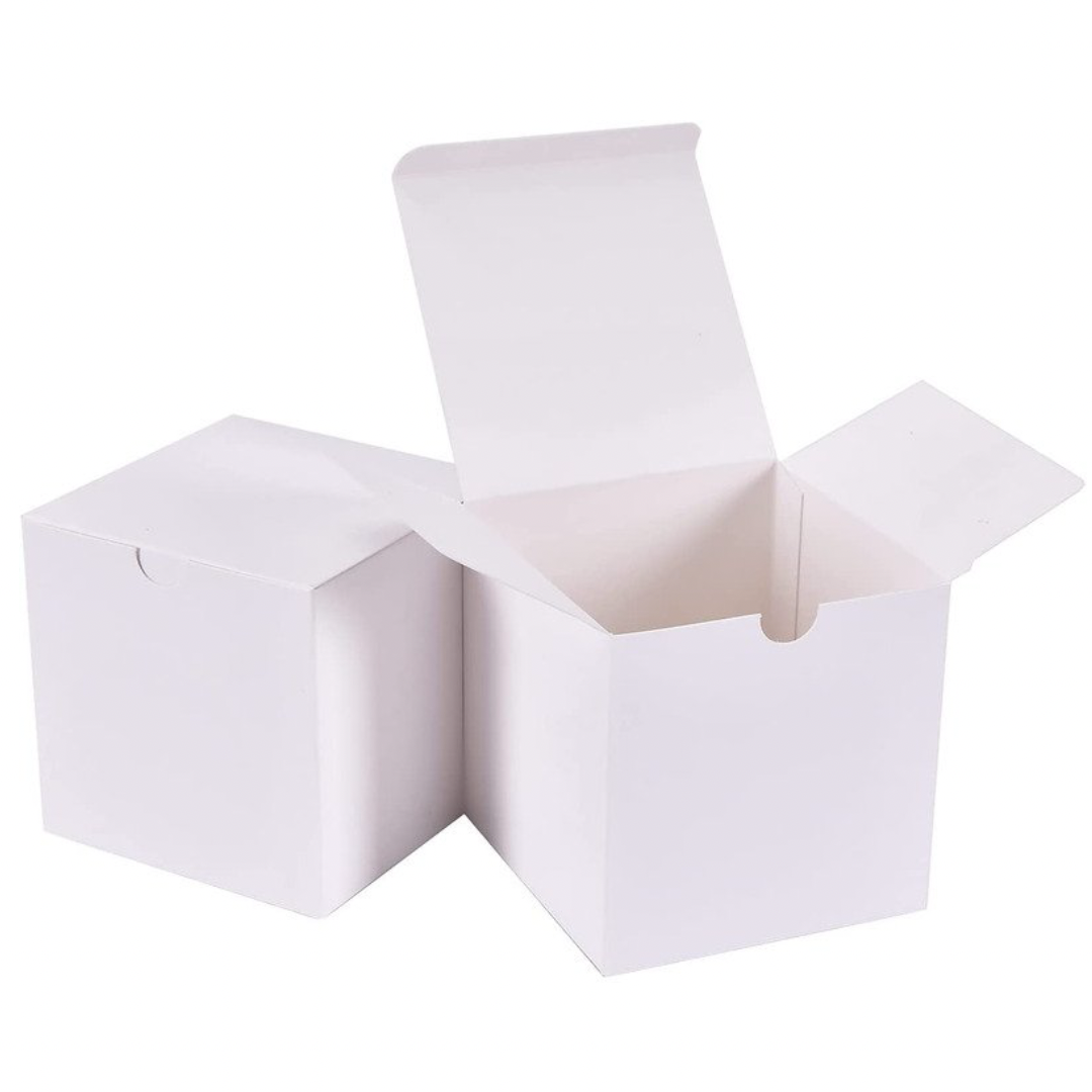 5pcs 4x4x4 Cardboard Gift Boxes with Lid (White)