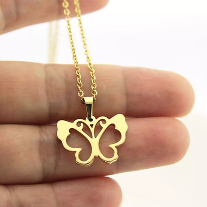 Stainless Steel Gold Necklace Set (Hollow Butterfly #HB)