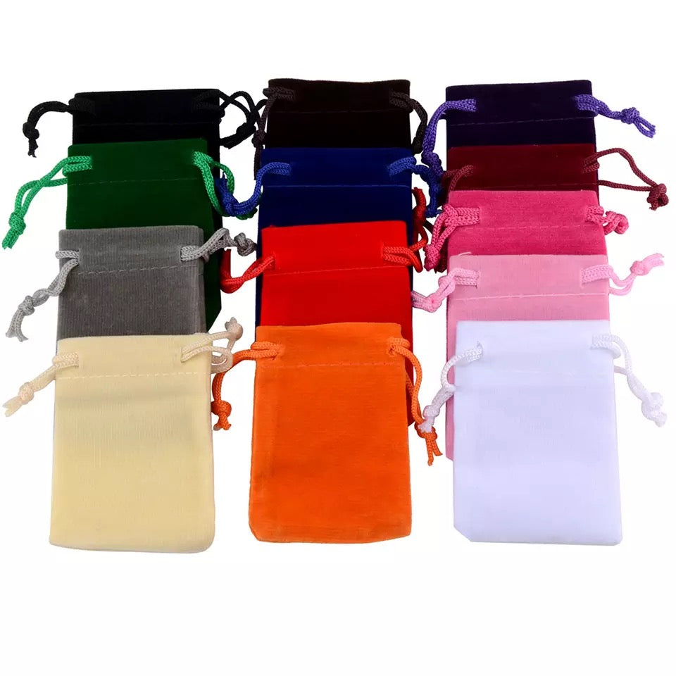 3.5x5 Velvet Drawstring Pouches