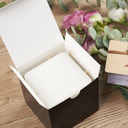 5pcs 6x6x4 Cardboard Gift Boxes with Lid (Black)