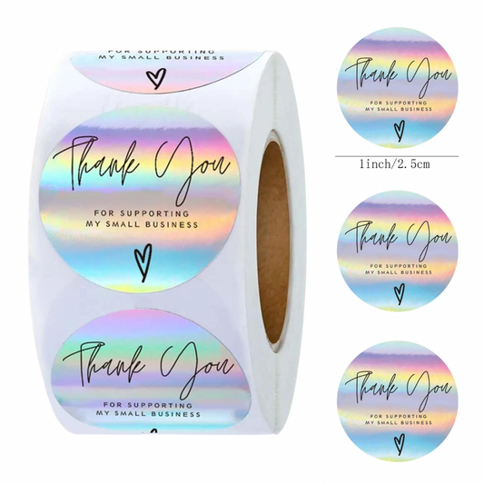 1" Thank You Stickers