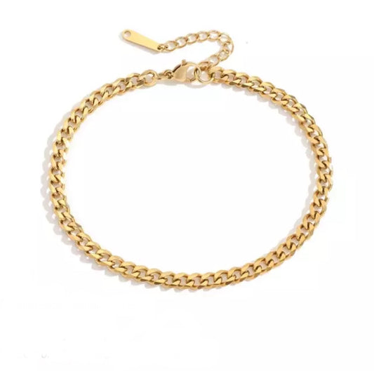 4MM Curb Chain Stainless Steel Anklet