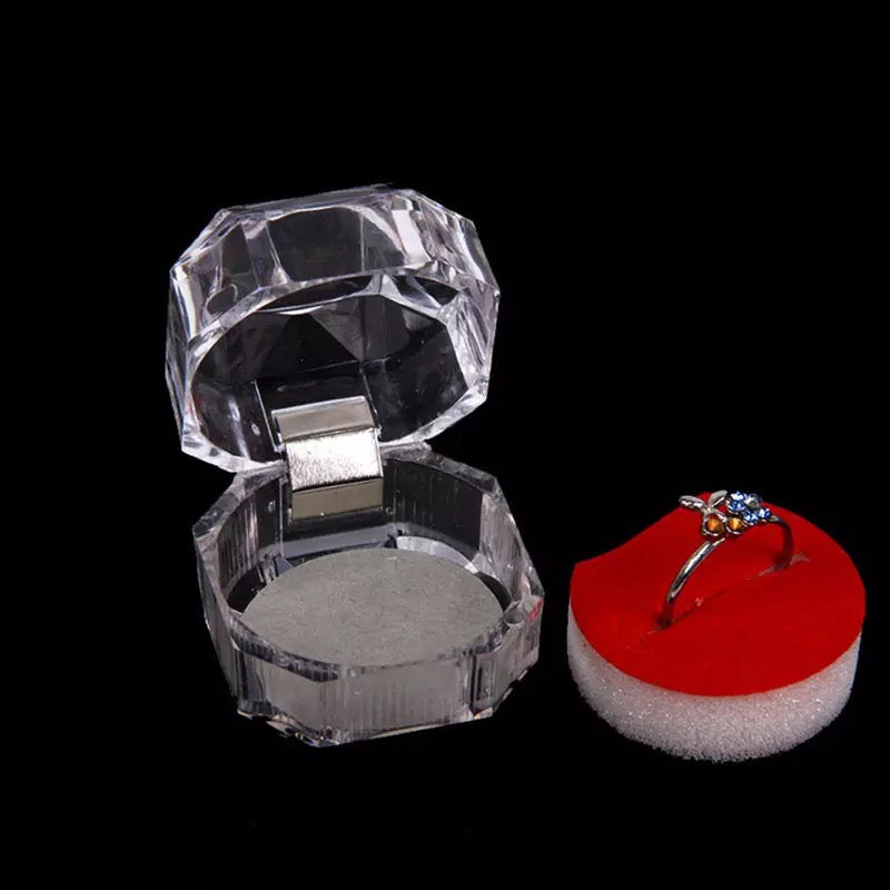 Transparent Crystal Ring Box