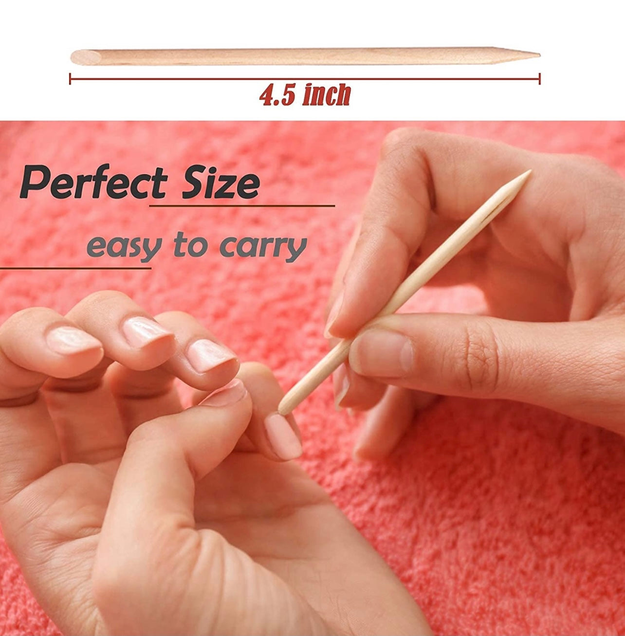 15pcs Wooden Cuticle Sticks