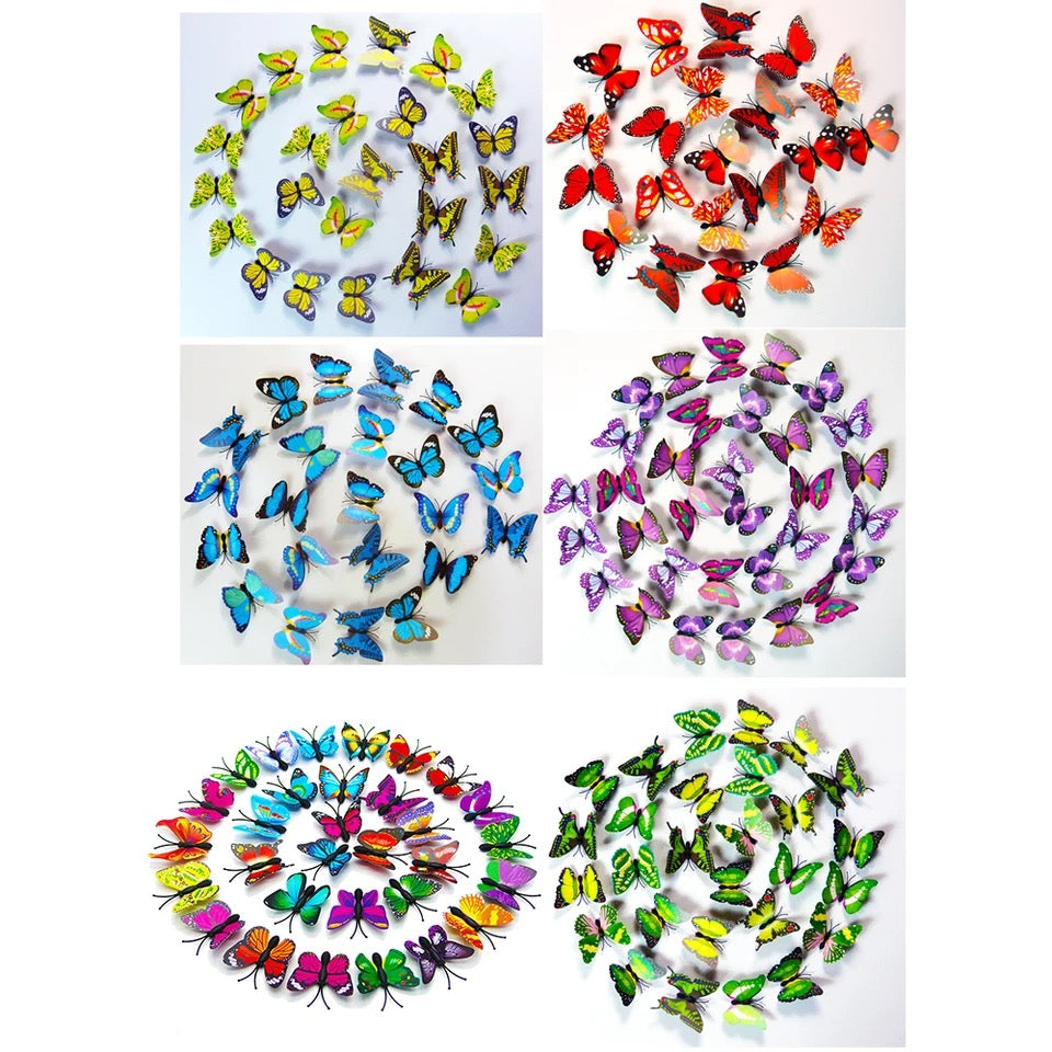 3D PVC Simulation Butterfly Wall Stickers